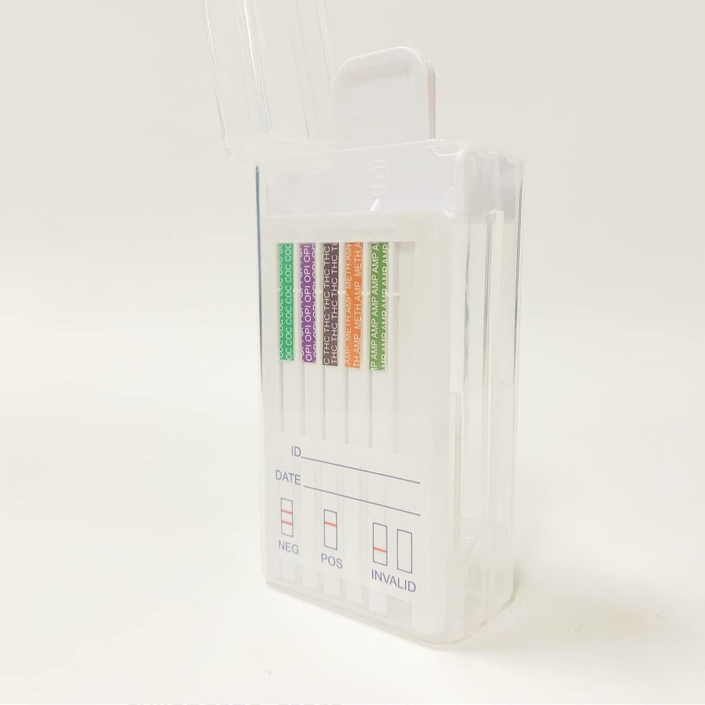 Close-up of saliva-saturated swab