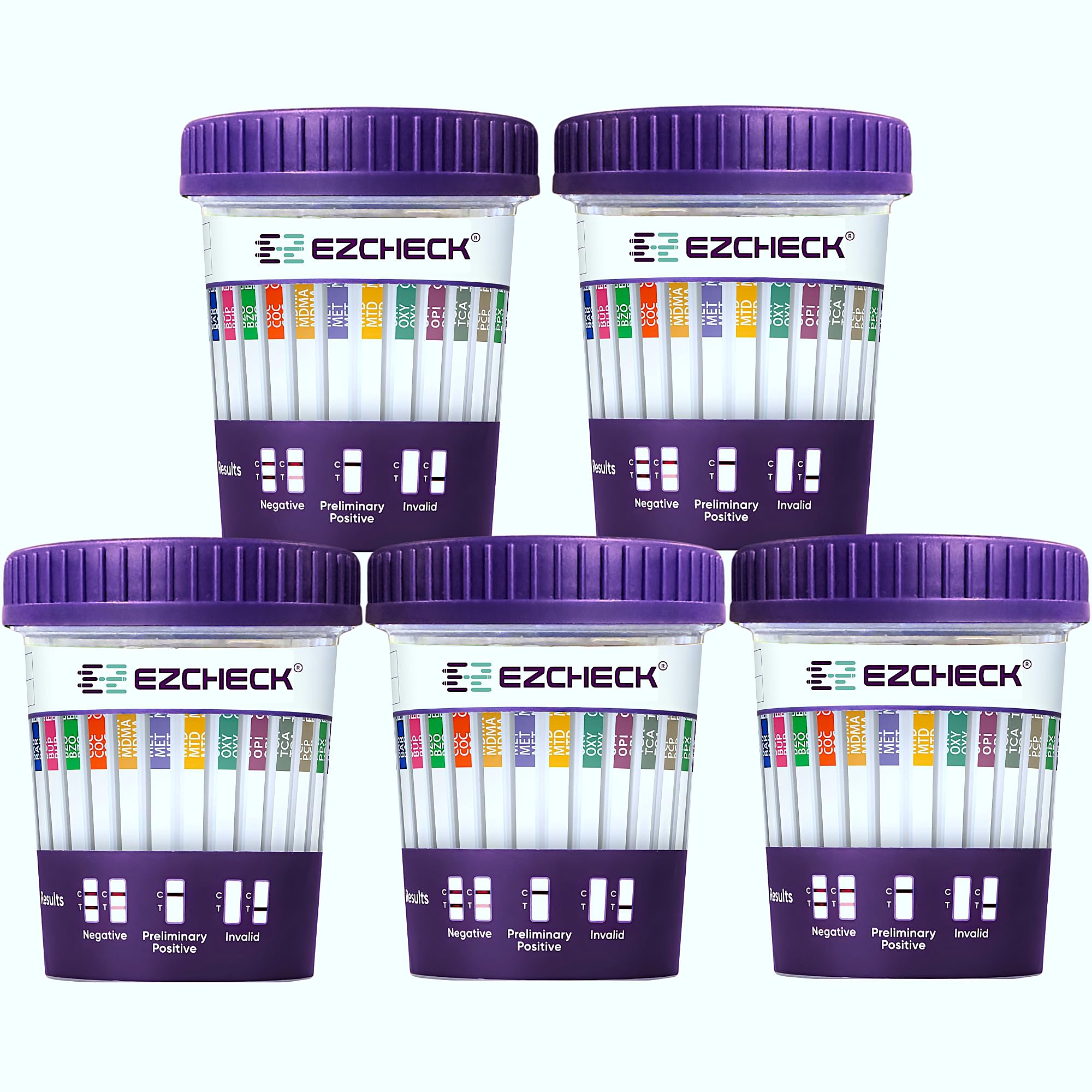EZCHECK 14-Panel Urine Drug Test Cup – front view