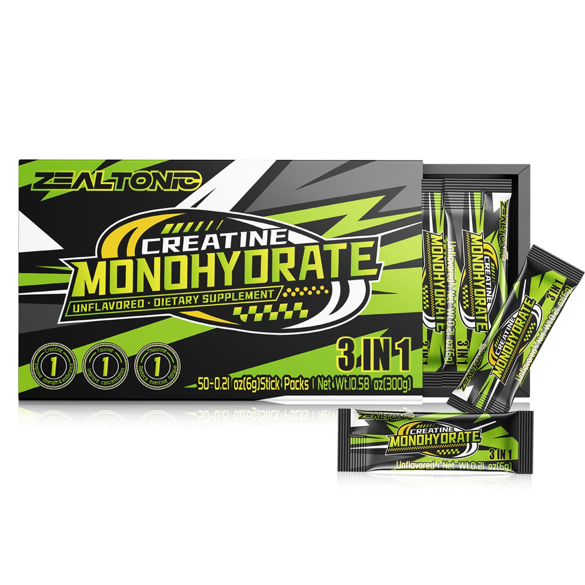 5000mg micronized creatine monohydrate packet for 50 servings
