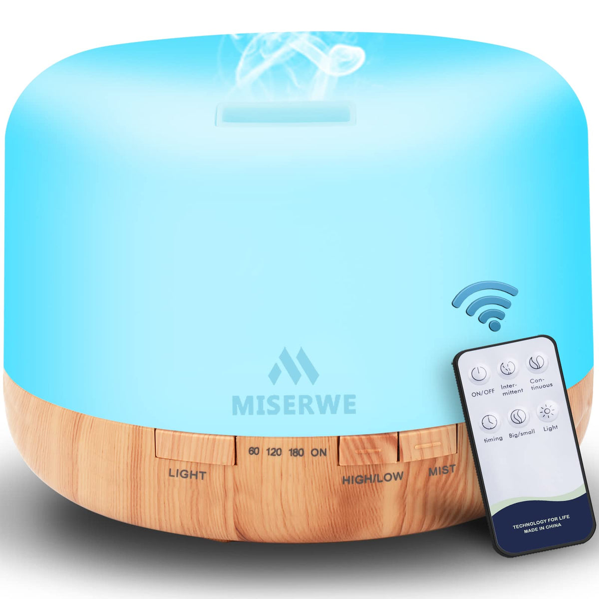 500ml essential oil diffuser with remote control