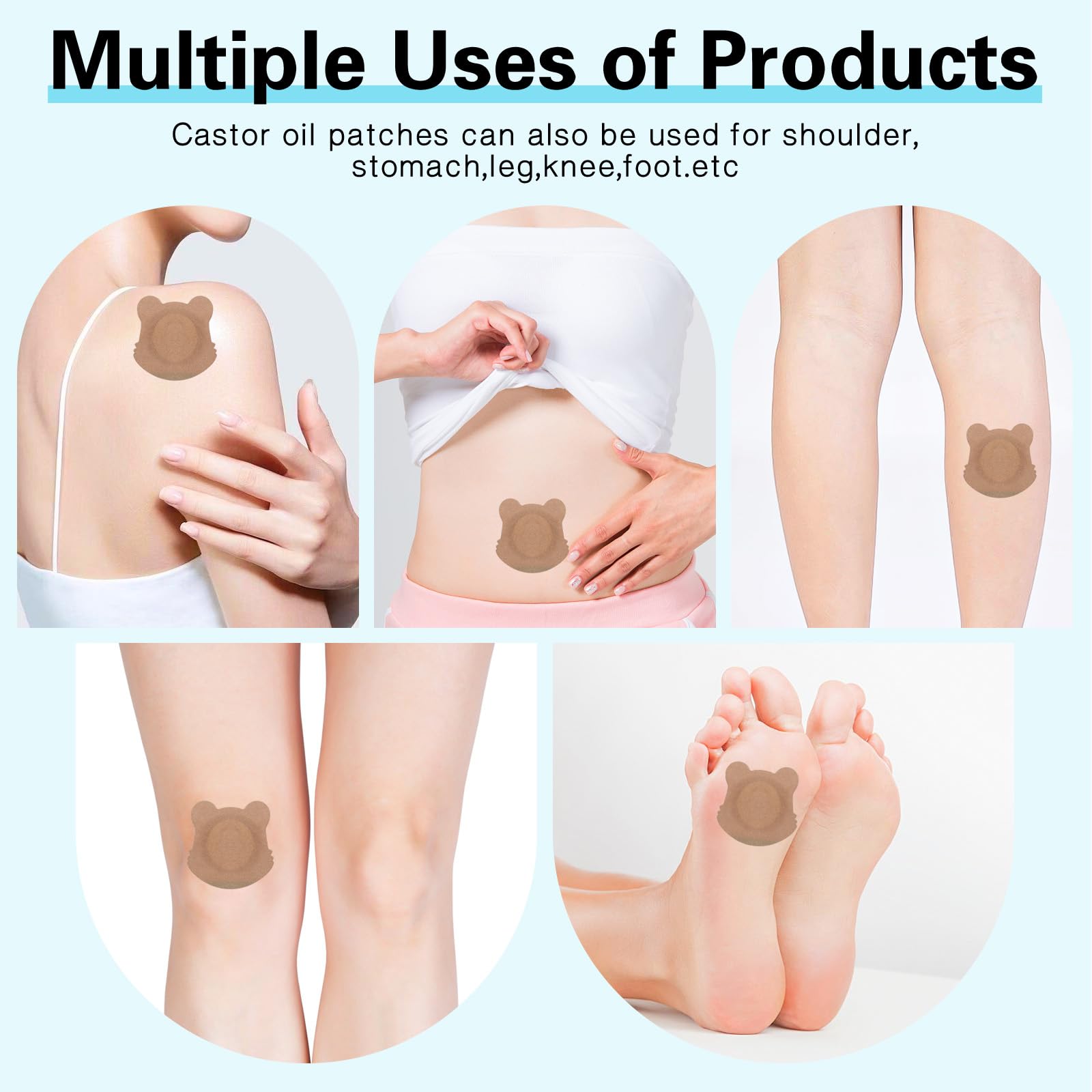 Patch applied on skin for comfortable wear
