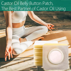 Compact, travel-friendly castor oil belly patch kit