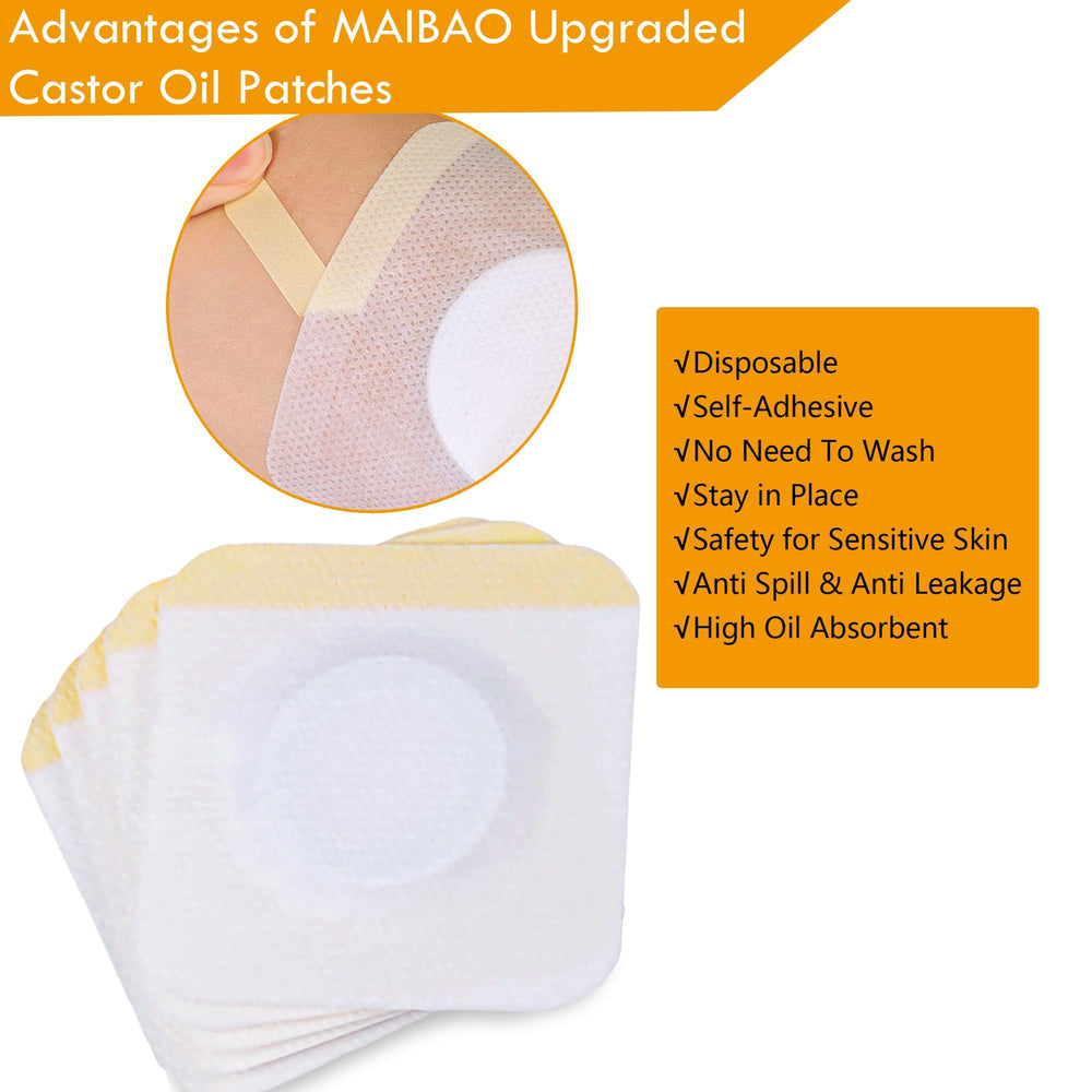 Disposable castor oil wrap ready to use for multiple body parts