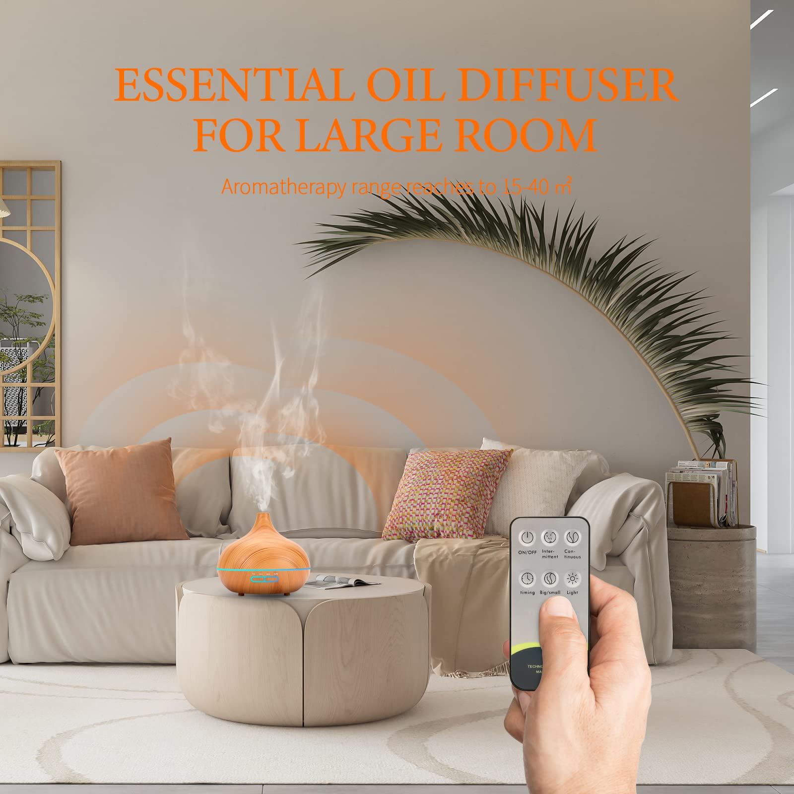 Complete aroma diffuser set with essential oils