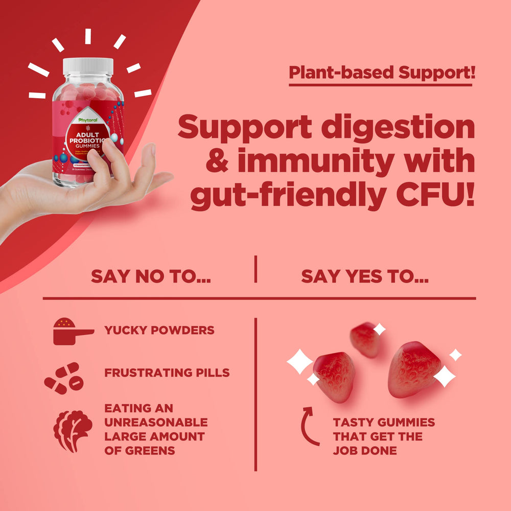 Gummy vitamins with 5 billion CFU per serving