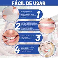 Before and after whitening comparison