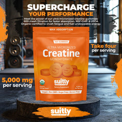 5g clinically studied dose creatine gummies with orange flavor