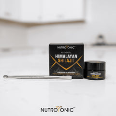 5g NutroTonic Shilajit jar with product information