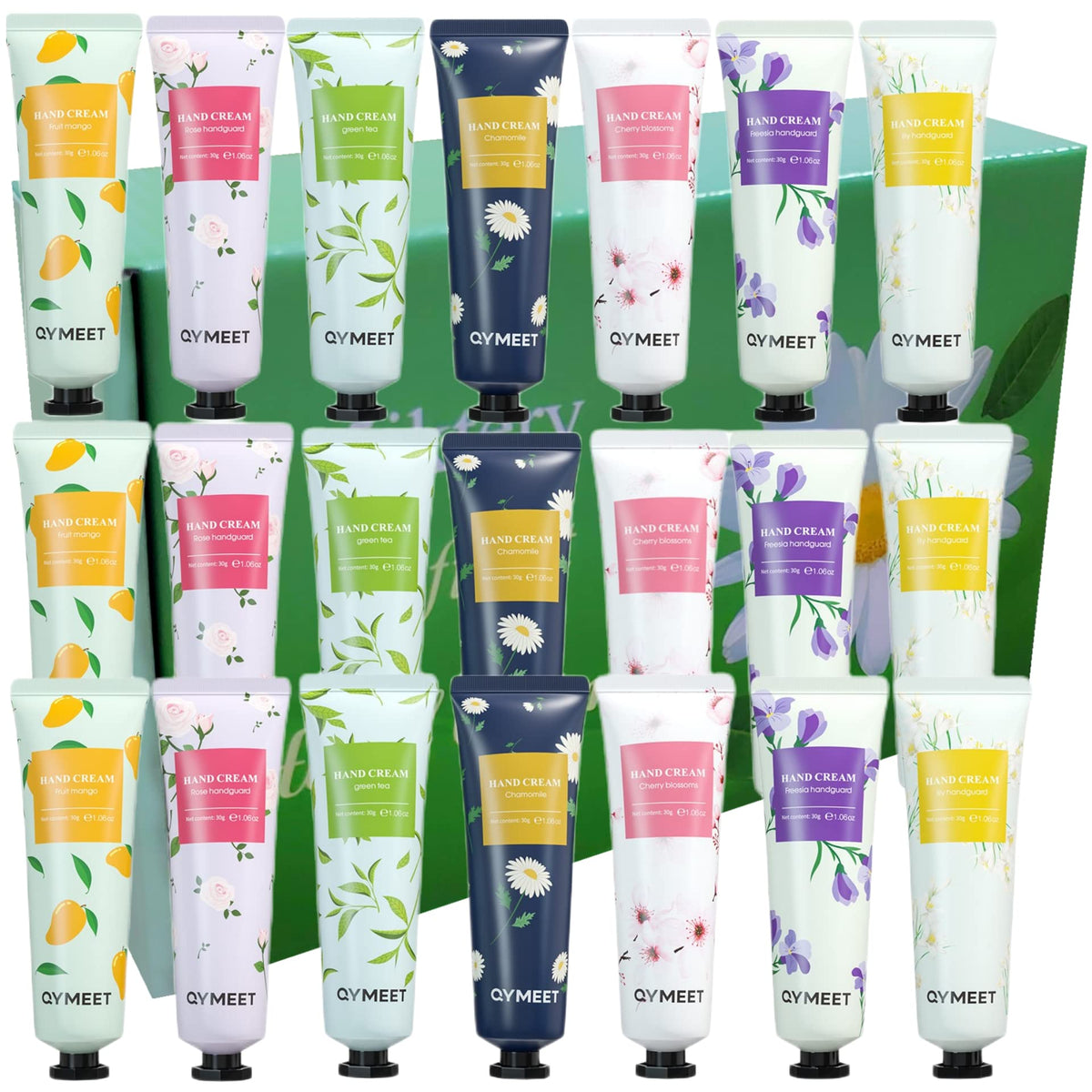 5iktery 21-pack hand cream set box, ideal for gifting and travel.