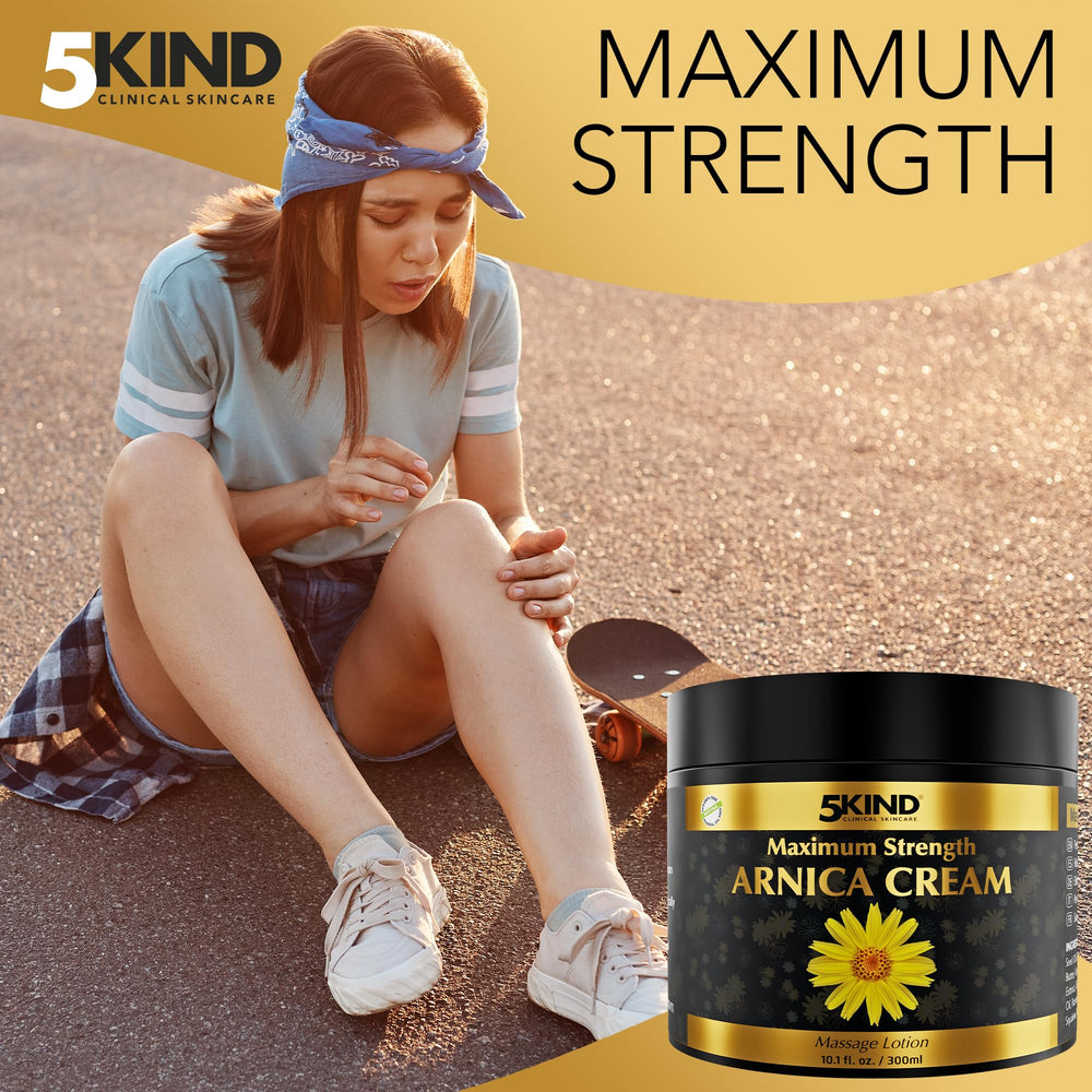5kind arnica-cream texture close-up showing non-greasy absorption
