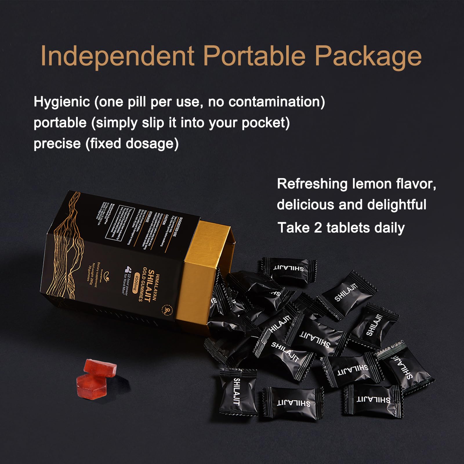 5Loaf2Fish Shilajit Gummies packaging box highlights premium quality and safety