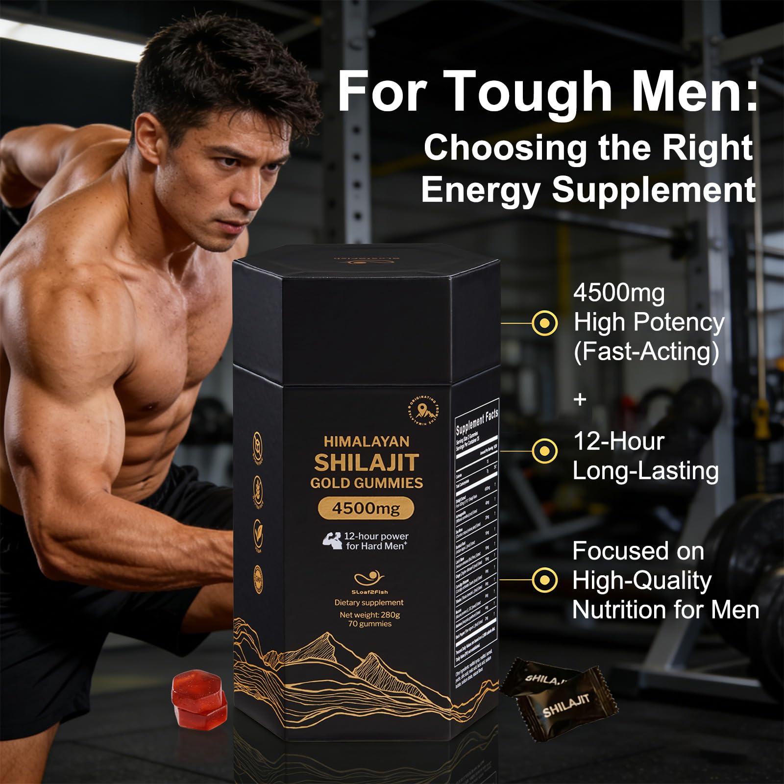 5Loaf2Fish Shilajit Gummies serving-time image hints easy daily use