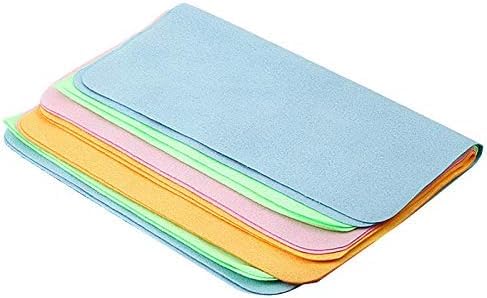 Assorted color soft chamois microfiber cloths for glasses and camera lenses