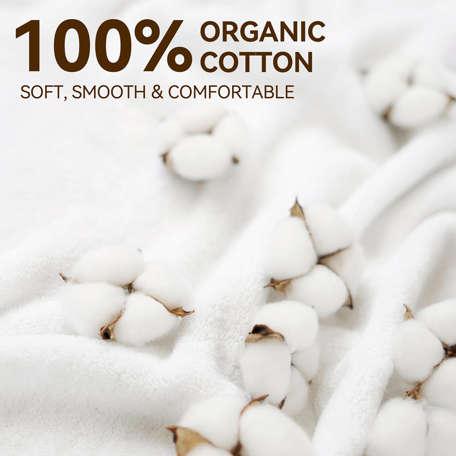 Close-up of soft, thick organic cotton flannel material