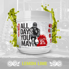 Lemon lime AllDayYouMay flavor in a glass after a workout.
