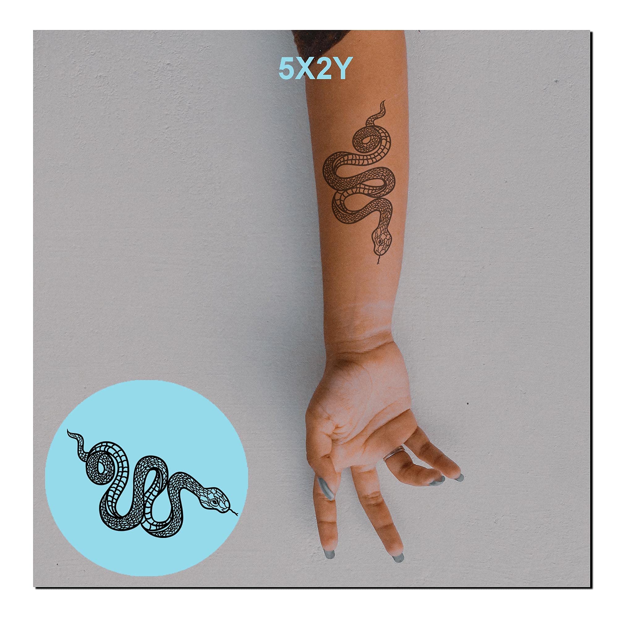 Easy 3-minute water application for the snake tattoo