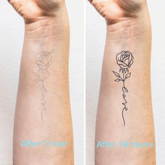 5X2Y Tattoo Tech waterproof durability proves stamina in shower or swim.