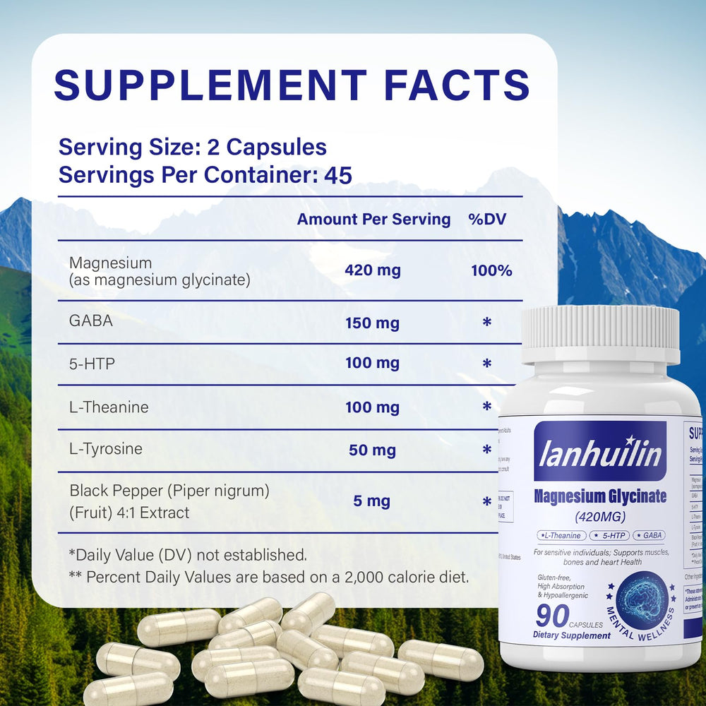 Capsules of Magnesium Glycinate 420mg