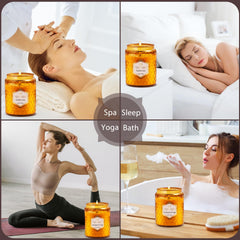 Amber gift set packaging image for the six-pack soy wax candles.