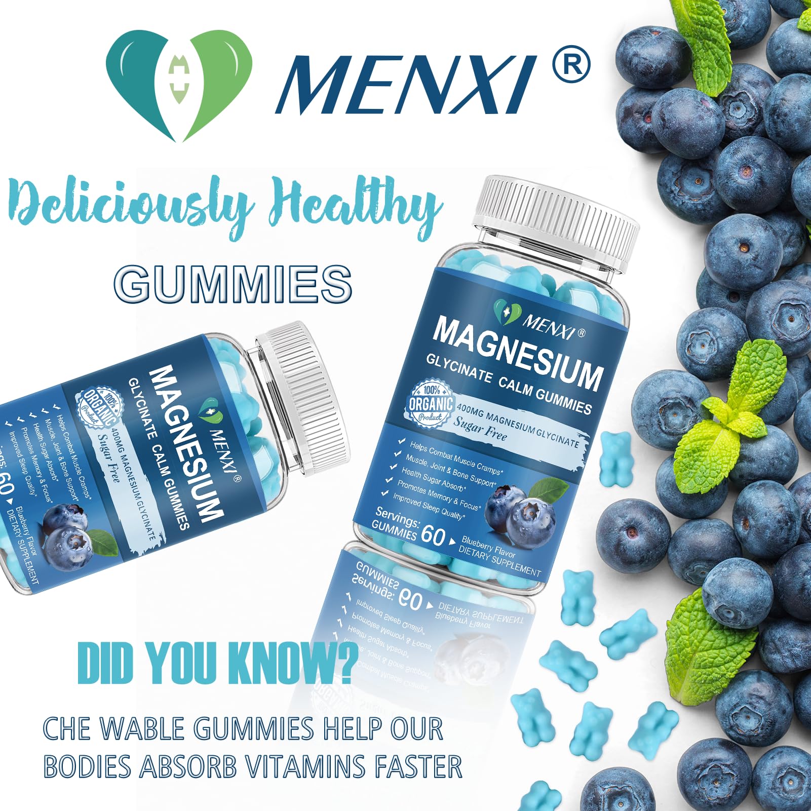 60-count bottle of magnesium gummies