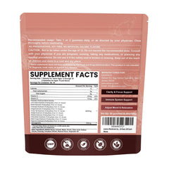 60-count bottle of Lions Mane Gummies with Ashwagandha