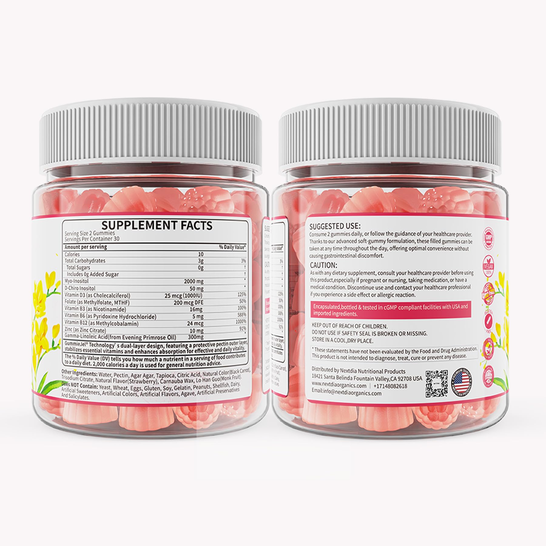 60-count bottle packaging for the gummies