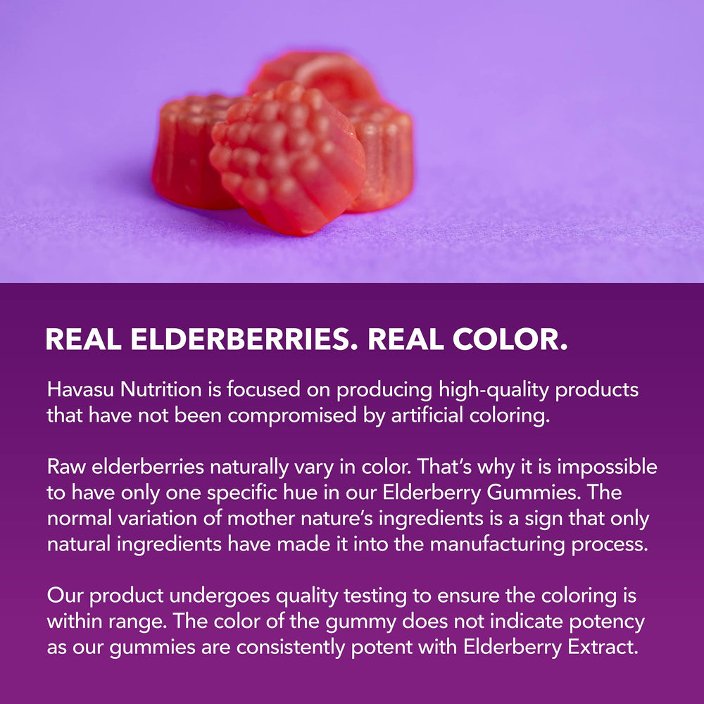 Berry flavor elderberry gummies packaging 60 count
