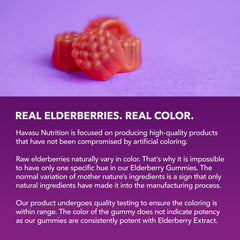 Berry flavor elderberry gummies packaging 60 count
