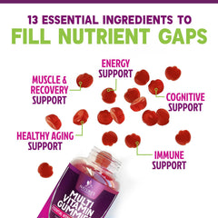 60-count bottle label for multivitamin gummies