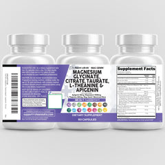 60-count bottle mockup for Mag Genin Magnesium Complex