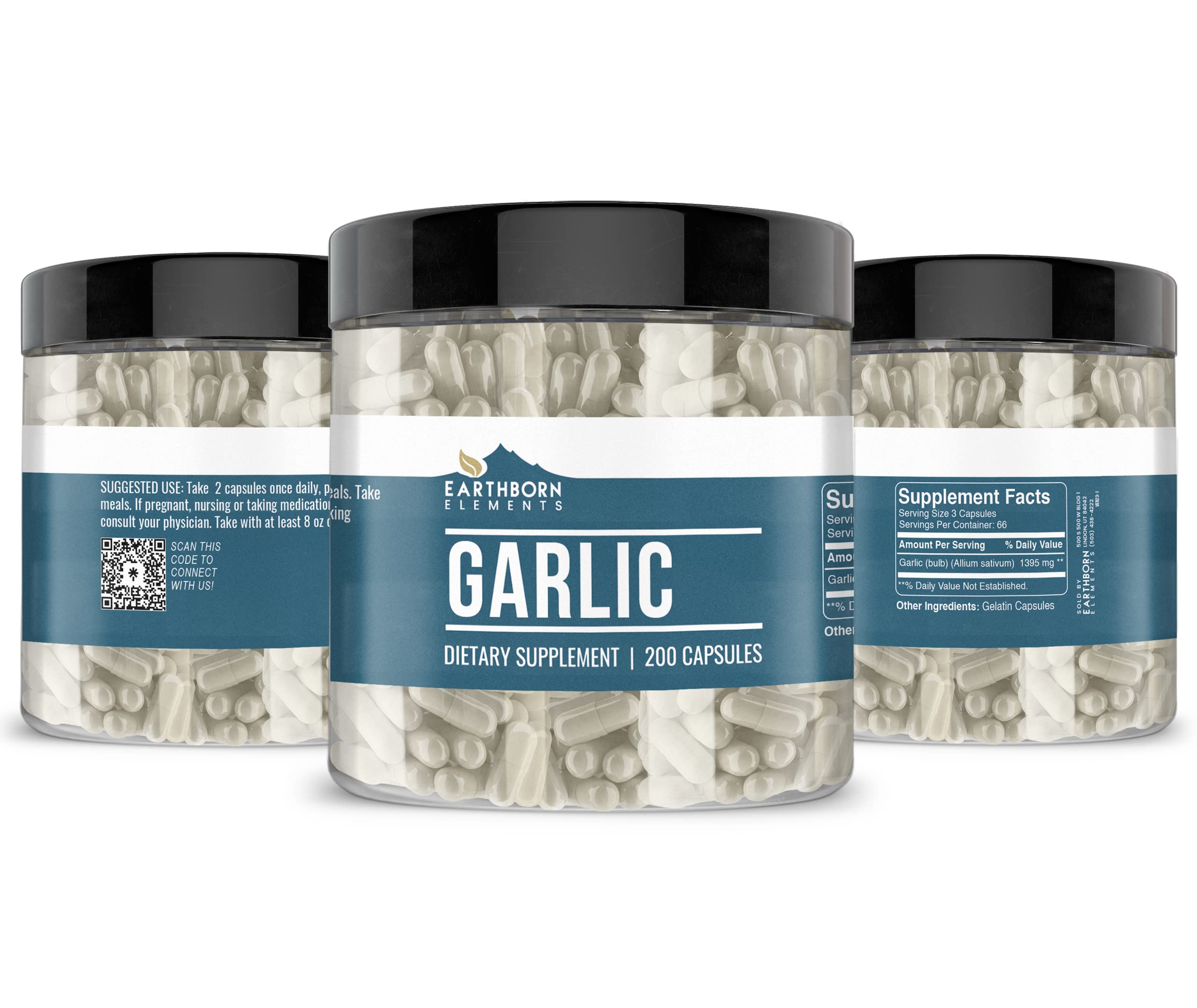 60-day supply of garlic capsules for two months of health support