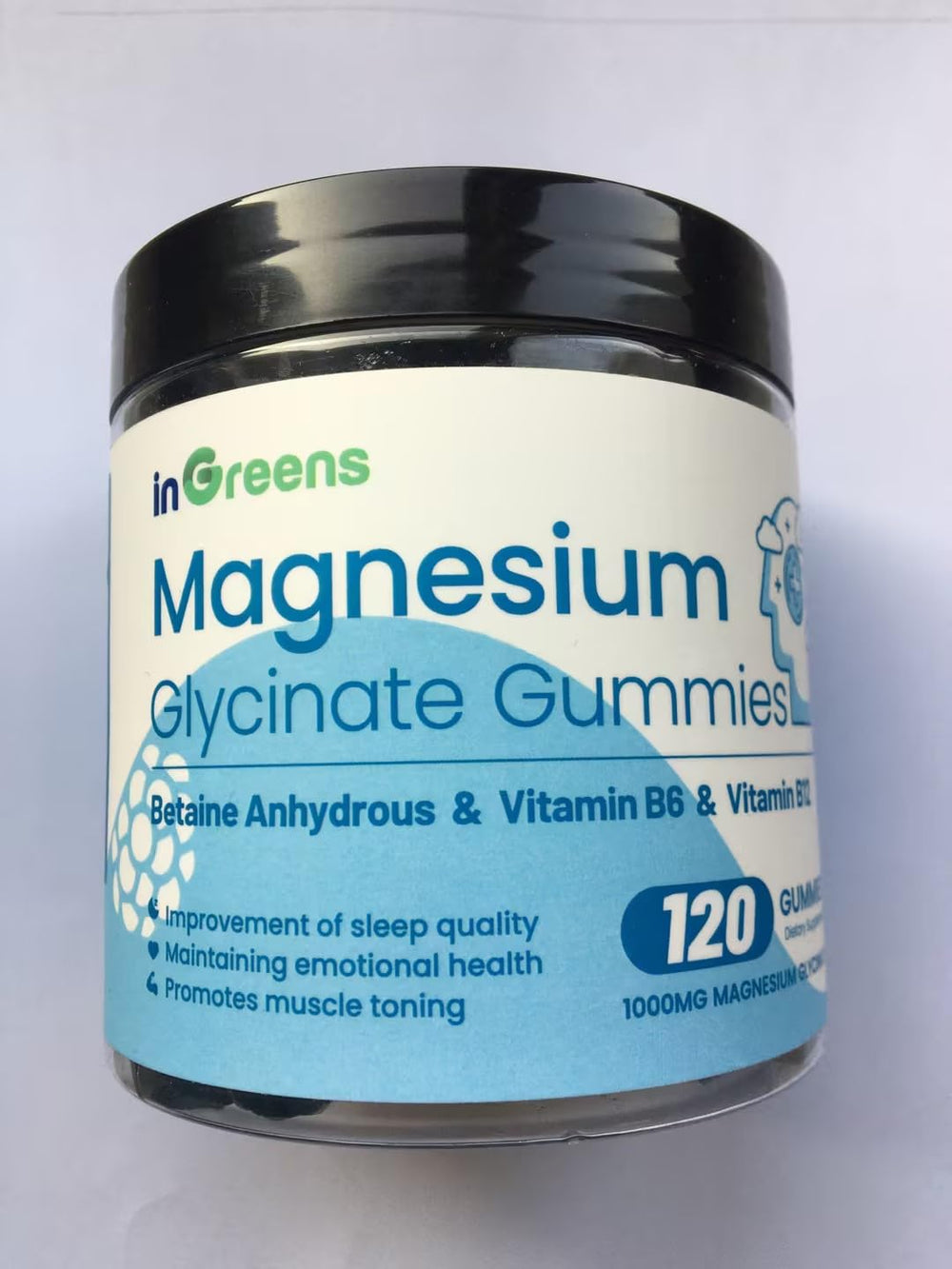 60-day supply bottle of magnesium glycinates gummies