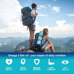 60-day supply packaging for Omega-3 supplement