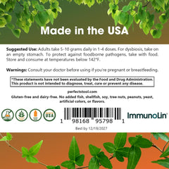 Ingredients list focusing on Serum Bovine Immunoglobulin