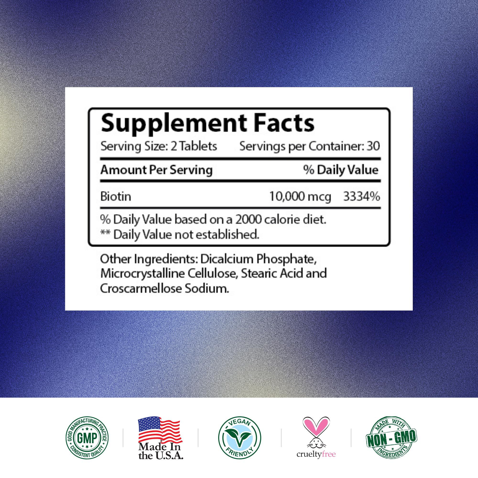 60 vegan tablets bottle for daily use