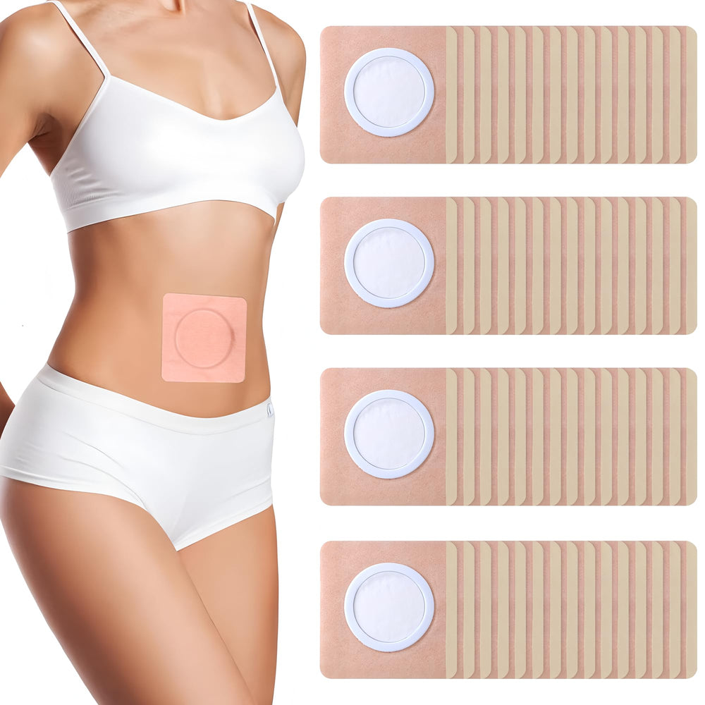 Package of 60 disposable castor oil belly button patches