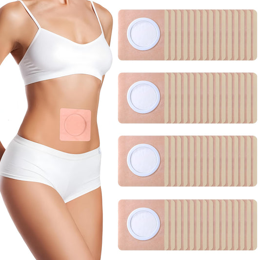 Package of 60 disposable castor oil belly button patches