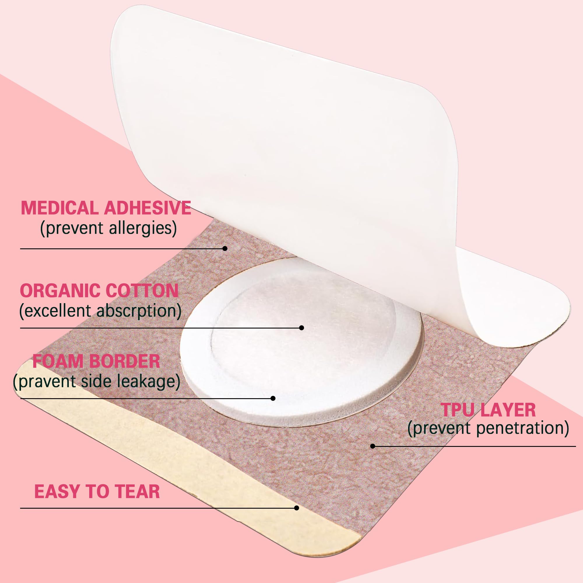 Patch being prepared and peeled from release paper