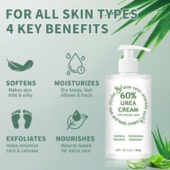 60% Urea Cream applied to cracked heel for targeted relief of rough skin