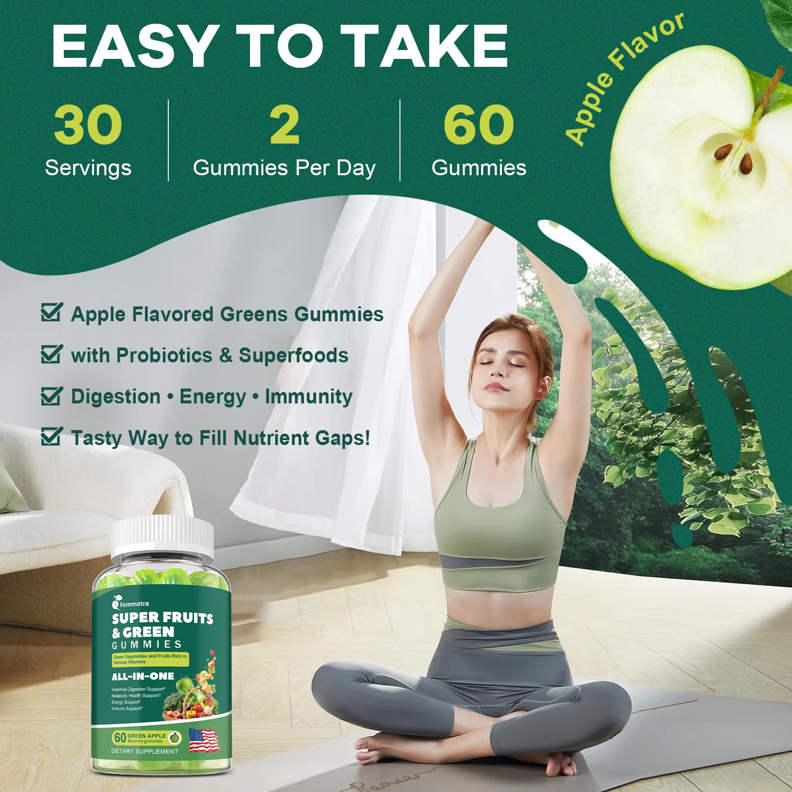 Digestive health and fiber support graphic