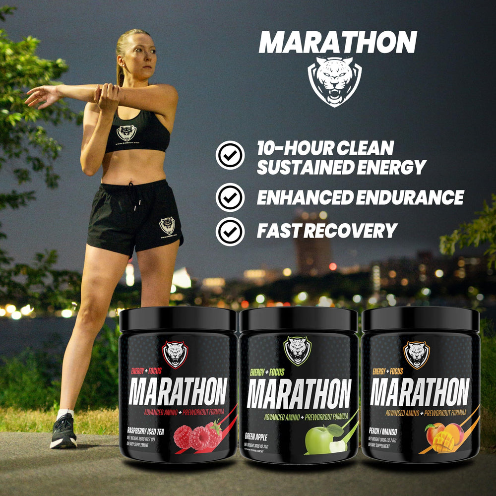 6AM Run Marathon pre-workout shake ready for cardio sessions.