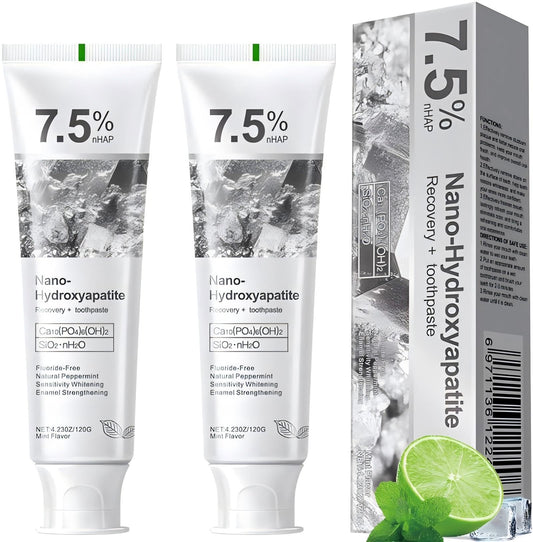 Tube of 7.5% Hydroxyapatite Toothpaste with Fresh Mint flavor