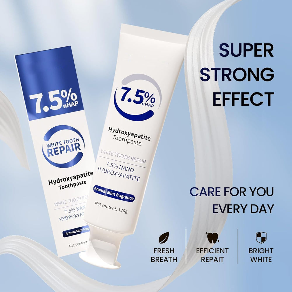 Daily oral care for the whole family with hydroxyapatite toothpaste