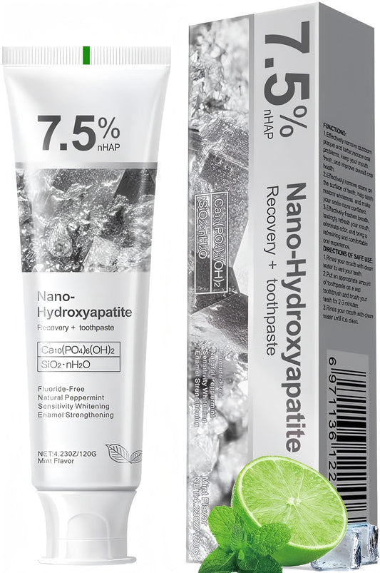 Product packaging for 7.5% Hydroxyapatite Toothpaste