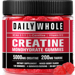 7-in-1 Creatine Gummies 120 count mixed berry bottle