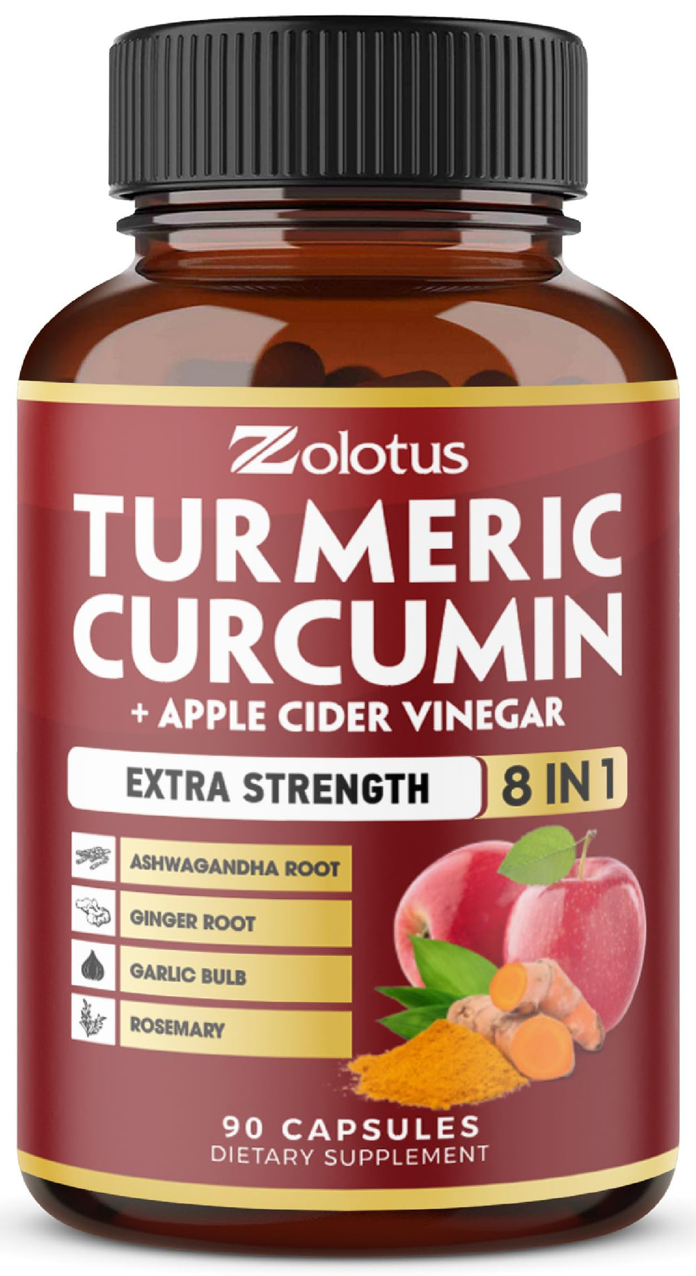 7 in 1 turmeric curcumin with apple cider vinegar and other ingredients – 90 capsules