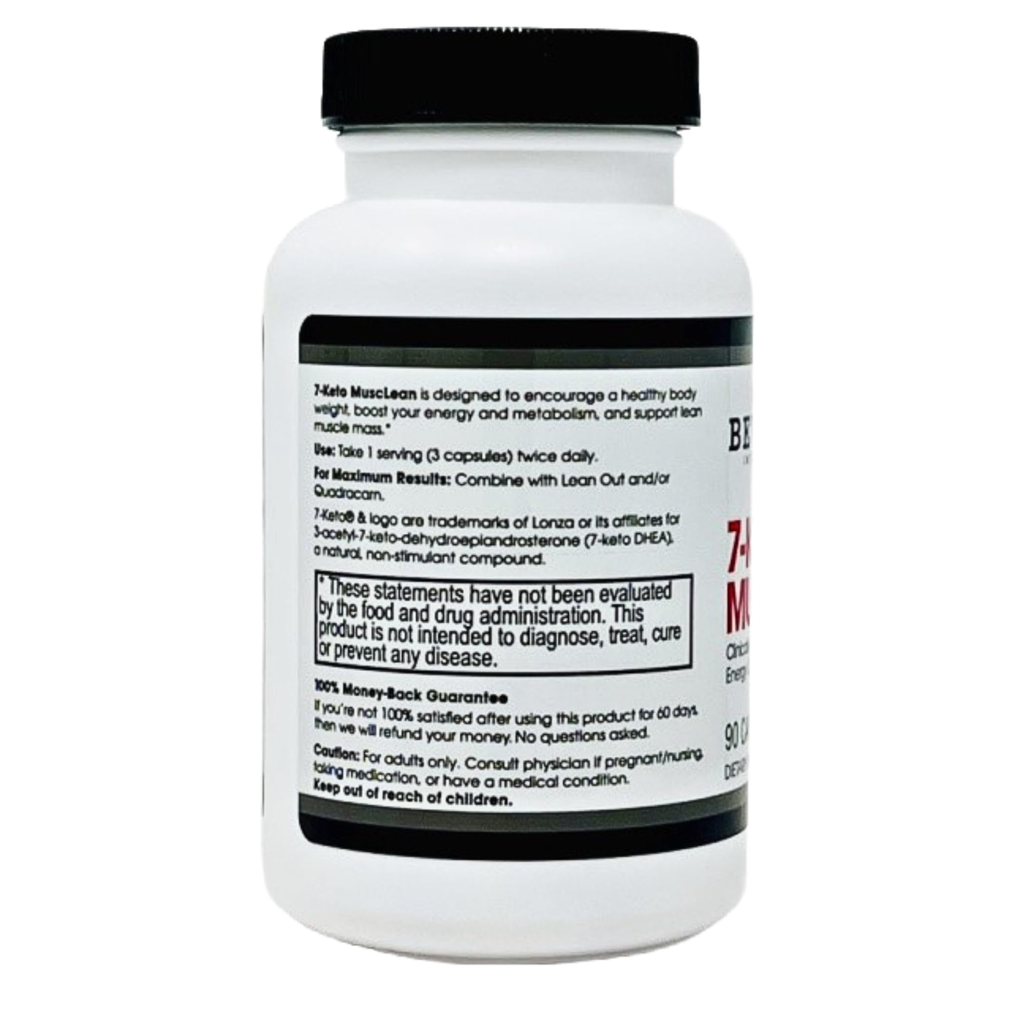 Side view of 7-Keto Musclean bottle