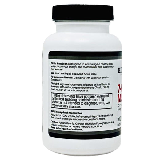 Side view of 7-Keto Musclean bottle