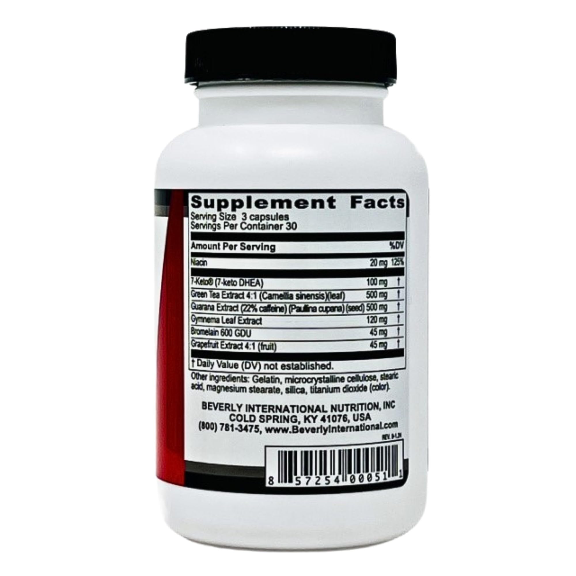 7-Keto Musclean ingredients panel