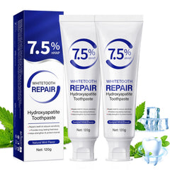 Front view of 7.5% Hydroxyapatite Toothpaste 2Pack